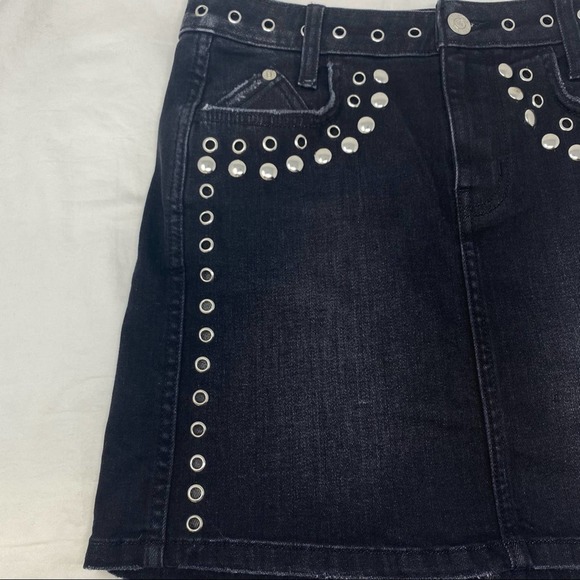NWT Current/Elliott The 7-Pocket Studded Mini Skirt Size 25 - Picture 8 of 12